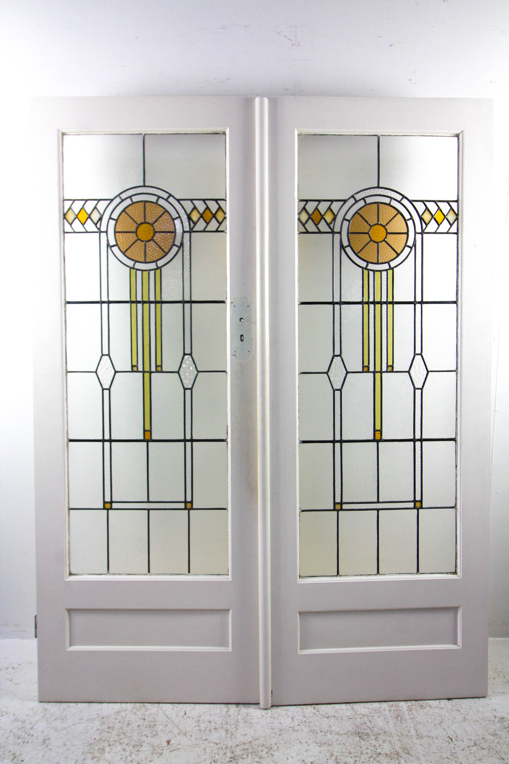 Impressive Leadlight Door Set Renovators Paradise Recycled Doors