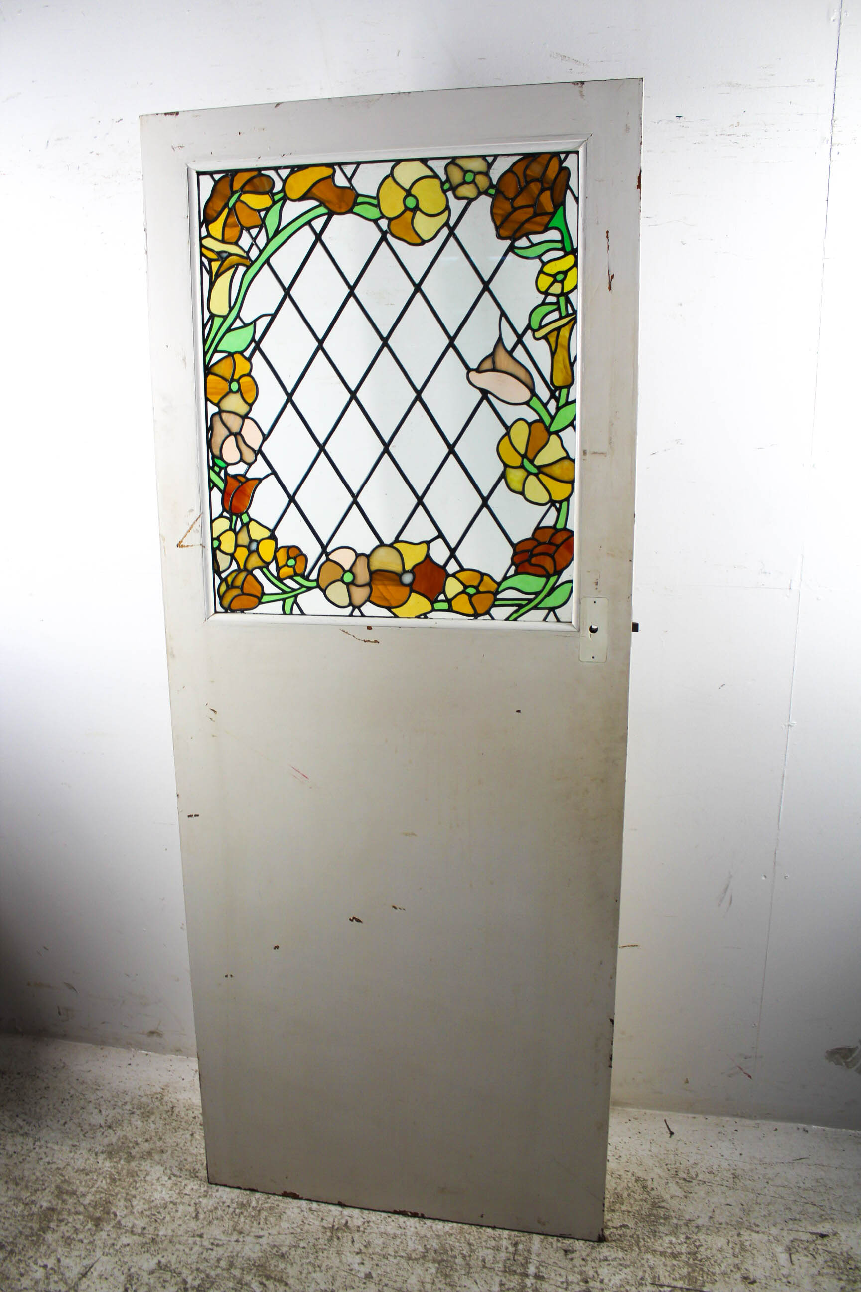 Retro Leadlight Door | Renovators Paradise Retro Leadlight Door