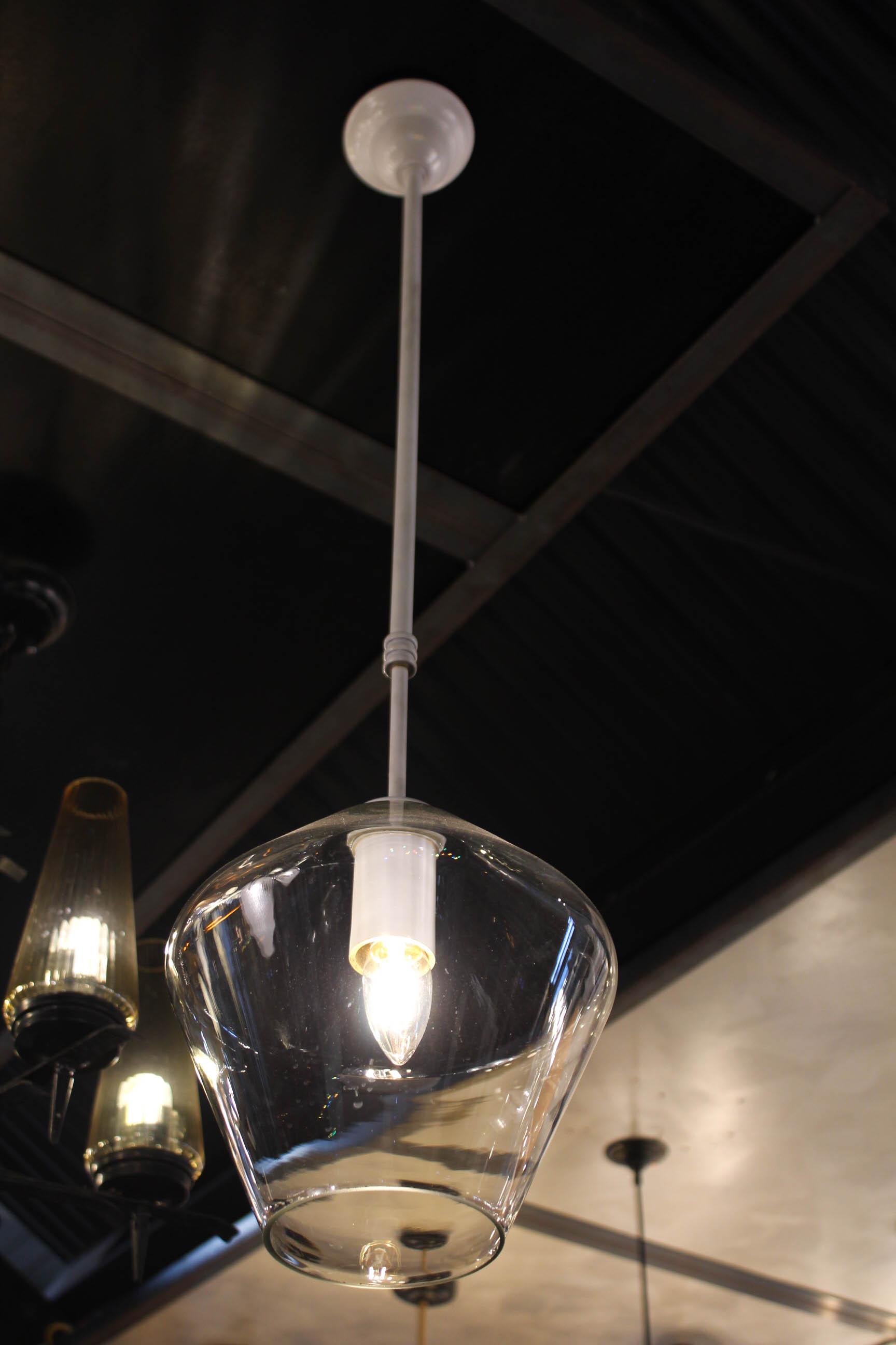 Image showcasing Petite Glass Pendant Light | Renovators Paradise Pendant Light