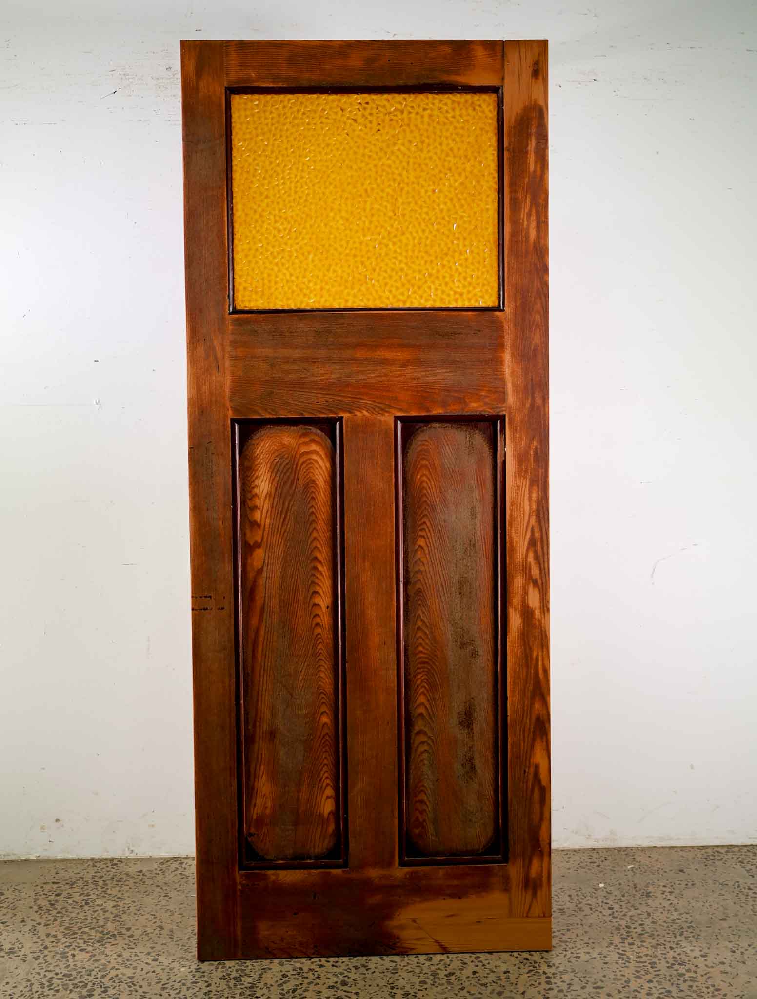 Amber Pyramid Glass Door
